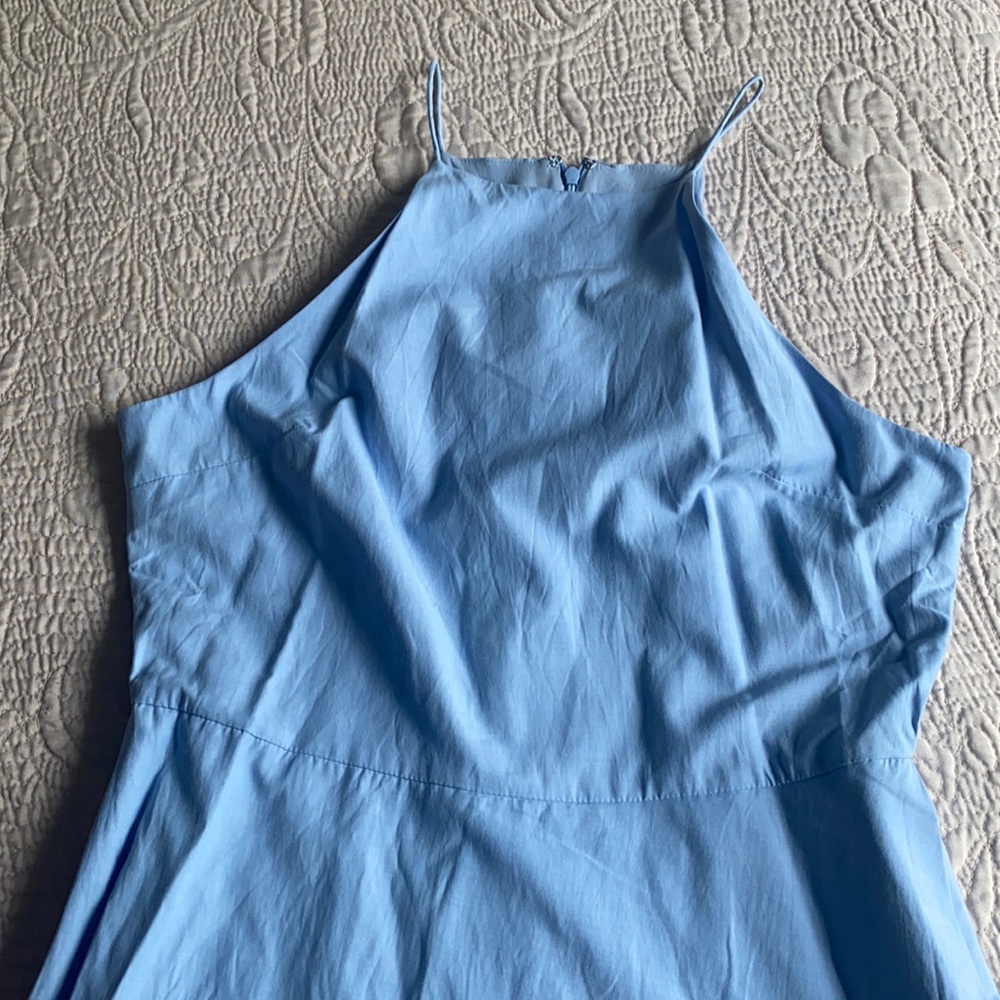 Blue Strappy Skater Dress